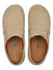 Comfortfusse Leren clogs beige