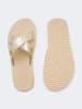 Flip Flop Pantoletten "Cross metallic 2" in Beige/ Gold