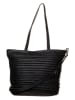 FREDs BRUDER Skórzany shopper bag "Puzz Riffle" w kolorze czarnym - 30 x 28 x 21 cm
