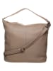 FREDs BRUDER Skórzany shopper bag "Fini" w kolorze beżowym - 40 x 32 x 11 cm