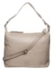 FREDs BRUDER Skórzany shopper bag "Edgy" w kolorze beżowym - 40 x 29 x 10 cm
