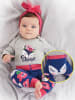 Denokids 2-delige outfit "Fox" grijs/blauw