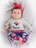 Denokids 2-delige outfit "Fox" grijs/blauw