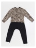 Denokids 2-delige outfit "Wow Leopard" beige/zwart