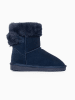Gooce Leder-Winterboots "Florine" in Dunkelblau