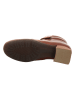 Think! Leder-Ankle-Boots in Hellbraun