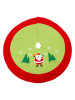 small foot Dywan "Santa" w kolorze zielono-czerwonym pod choinkę - Ø 92 cm