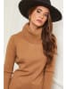 Soft Cashmere Rollkragenpullover in Camel