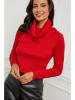 Soft Cashmere Rollkragenpullover in Rot