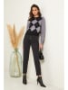 Soft Cashmere Pullover in Schwarz/ Grau