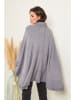 Soft Cashmere Poncho grijs