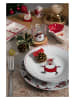 Trendy Kitchen by EXCÉLSA 2-delige schalenset "Snowman" wit/rood - (L)12,8 x (B)16,8 cm