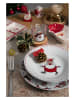 Trendy Kitchen by EXCÉLSA 2-delige set: schalen "Snowman" wit/rood - (L)12,8 x (B)16,8 cm