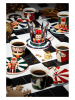 Trendy Kitchen by EXCÉLSA Podkładki (6 szt.) "Vintage Christmas" w kolorze czerwono-zielonym - Ø 10,5 cm