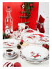 Trendy Kitchen by EXCÉLSA Kubki (4 szt.) "Snowman" w kolorze biało-czerwonym - 380 ml