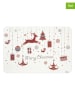 Trendy Kitchen by EXCÉLSA 6er-Set: Tischsets "Merry Christmas" in Weiß/ Rot - (L)43 x (B)28,5 cm