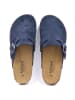 billowy Leren clogs blauw