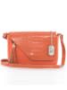 Anna Morellini Leder-Umhängetasche "Lola" in Orange - (L)24 x (B)6 x (H)18 cm