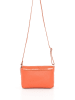 Anna Morellini Leder-Umhängetasche "Lola" in Orange - (L)24 x (B)6 x (H)18 cm