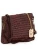 Anna Morellini Leder-Umhängetasche in Braun - (B)23 x (H)17 x (T)1 cm