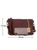 Anna Morellini Leder-Umhängetasche in Braun - (B)23 x (H)17 x (T)1 cm