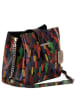 Anna Morellini Leder-Umhängetasche "Olivia" in Schwarz/ Bunt - (B)23 x (H)18 x (T)9 cm