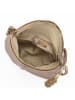 Anna Morellini Leder-Umhängetasche "Beverly" in Beige/ Gold - (B)22 x (H)18 x (T)2 cm