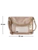 Anna Morellini Leder-UmhÃ¤ngetasche "Beverly" in Beige/ Gold - (B)22 x (H)18 x (T)2 cm