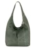 Anna Morellini Leder-Schultertasche "Palladia" in Grün - (B)38 x (H)30 x (T)2 cm