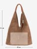 Anna Morellini Skórzany shopper bag "Eleonora" w kolorze jasnobrązowym - 40 x 31 x 2 cm
