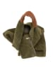 Anna Morellini Leder-Shopper "Eleonora" in Oliv - (B)40 x (H)31 x (T)2 cm