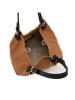 Anna Morellini Leder-Schultertasche "Melissa" in Camel - (B)35 x (H)30 x (T)16 cm