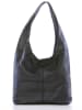 Anna Morellini Leder-Schultertasche "Barga" in Schwarz - (B)33 x (H)32 x (T)16 cm