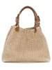 Anna Morellini Leren handtas "Fosdinovo" beige - (B)37 x (H)15 x (D)45 cm