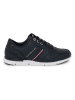 Tommy Hilfiger Leren sneakers donkerblauw