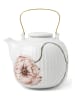Kähler Theepot "Hammershøi Poppy" wit/lichtroze - 1,2 l