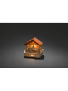 Konstsmide Houten ledsilhouet "Marktstal met oranje dak" naturel - (H)12,5 cm