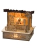 Konstsmide Houten ledsilhouet "Marktstal" naturel - (B)13 x (H)12,5 x (D)10,5 cm