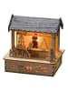 Konstsmide Houten ledsilhouet "Marktstal met grijs dak" naturel - (H)12,5 cm