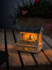 Konstsmide LED-Holzsilhouette "Marktstand mit grauem Dach" in Natur