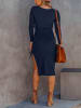 Milan Kiss Jurk donkerblauw