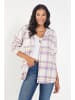 Milan Kiss Hemd in Creme/ Lila