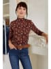 Milan Kiss Blouse bruin/meerkleurig