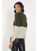 Milan Kiss Pullover in Creme/ Oliv