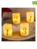 Profiline 4-delige set: ledkaarsen crème - (H)6,5 x Ø 5 cm