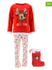 Disney Minnie Mouse 2-delige set: pyjama en kerstsok "Minnie" rood/wit