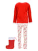 Disney Minnie Mouse 2-delige set: pyjama en kerstsok "Minnie" rood/wit