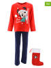 Disney Mickey Mouse 2-delige set: pyjama en kerstkous "Mickey" rood/donkerblauw