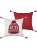 STOF France Kissen "Arvan" in Rot/ Weiß - (L)40 x (B)40 cm