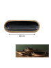 Ethnical Life Serveerdienblad "Manguier" zwart/naturel - (L)31 x (B)10 cm